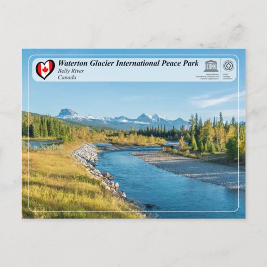 UNESCO - Waterton Glacier International Peace Park Postkarte (Vorderseite)
