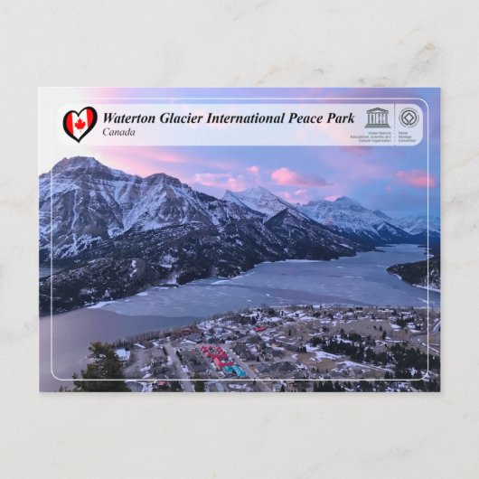 UNESCO - Waterton Glacier International Peace Park Postkarte (Vorderseite)