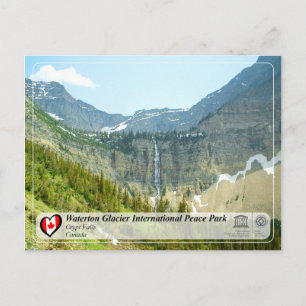 UNESCO - Waterton Glacier Internationaler Friedens Postkarte