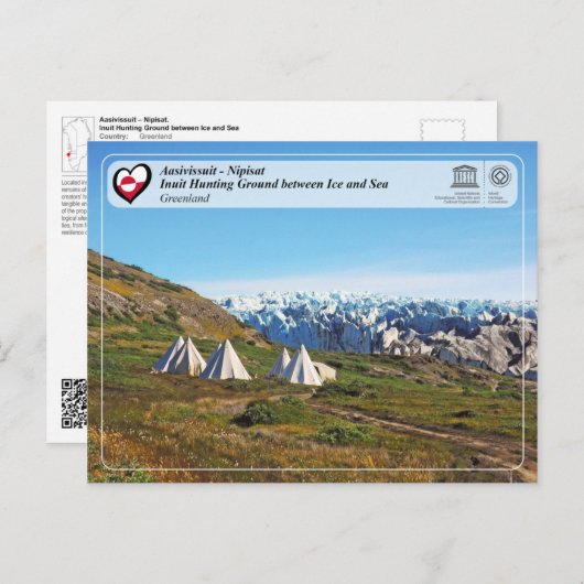 UNESCO WH- Aasivissuit - Nipisat Postkarte (Vorne/Hinten)