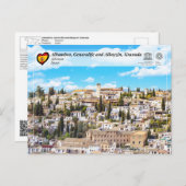 UNESCO WH- Albayzín, Granada Postkarte (Vorne/Hinten)