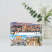 UNESCO WH- Alhambra, Granada Postkarte (Stehend Vorderseite)