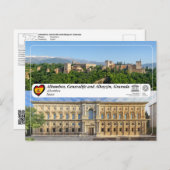 UNESCO WH- Alhambra, Granada Postkarte (Vorne/Hinten)