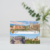 UNESCO WH- Alhambra, Granada Postkarte (Stehend Vorderseite)