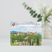 UNESCO WH- Alhambra, Granada Postkarte (Stehend Vorderseite)