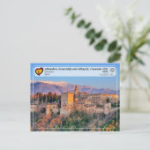 UNESCO WH- Alhambra, Granada Postkarte (Stehend Vorderseite)