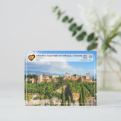 UNESCO WH- Alhambra, Granada Postkarte (Stehend Vorderseite)