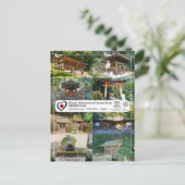 UNESCO WH- Ancient Kyōto - Ujigami-jinja - 宇 治 上 神 Postkarte (Stehend Vorderseite)