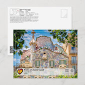 UNESCO WH- Antoni Gaudí - Casa Batlló Postkarte (Vorne/Hinten)