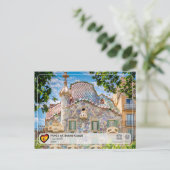 UNESCO WH- Antoni Gaudí - Casa Batlló Postkarte (Stehend Vorderseite)