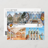 UNESCO WH- Antoni Gaudí - Casa Batlló Postkarte (Vorne/Hinten)