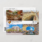 UNESCO WH- Antoni Gaudí - Casa Milà La Pedrera Postkarte (Vorne/Hinten)