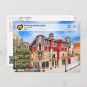 UNESCO WH- Antoni Gaudí - Casa Vicens Postkarte (Vorne/Hinten)