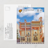 UNESCO WH- Antoni Gaudí - Casa Vicens Postkarte (Vorne/Hinten)