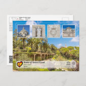 UNESCO WH- Antoni Gaudí - Park Güell Postkarte (Vorne/Hinten)