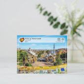 UNESCO WH- Antoni Gaudí - Park Güell Postkarte (Stehend Vorderseite)