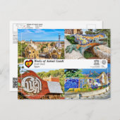 UNESCO WH- Antoni Gaudí - Park Güell Postkarte (Vorne/Hinten)
