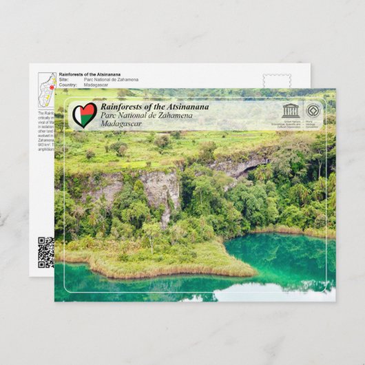 UNESCO WH- Atsinanana - Nationalpark Zahamena Postkarte (Vorne/Hinten)