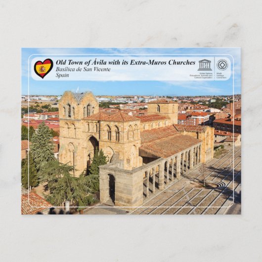 UNESCO WH- Ávila - Basílica de San Vicente Postkarte (Vorderseite)