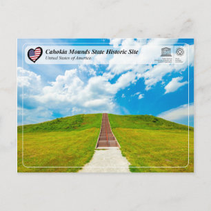 UNESCO WH- Cahokia Mounds Staat Historische Lage Postkarte