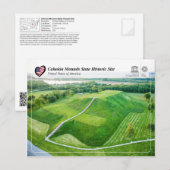 UNESCO WH- Cahokia Mounds Staat Historische Lage Postkarte (Vorne/Hinten)