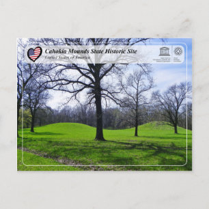 UNESCO WH- Cahokia Mounds Staat Historische Lage Postkarte