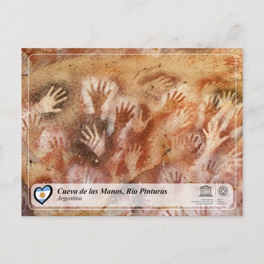 UNESCO WH- Cueva de las Manos, Río Pintura Postkarte (Vorderseite)