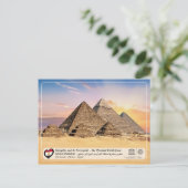 UNESCO WH- Die Pyramiden von Gizeh Postkarte (Stehend Vorderseite)