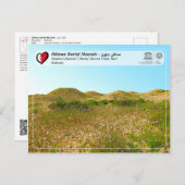 UNESCO WH- Dilmun Burial Mounds Postkarte (Vorne/Hinten)