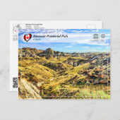 UNESCO WH- Dinosaur Provincial Park Postkarte (Vorne/Hinten)