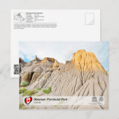 UNESCO WH- Dinosaur Provincial Park Postkarte (Vorne/Hinten)