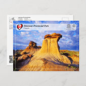 UNESCO WH- Dinosaur Provincial Park Postkarte (Vorne/Hinten)