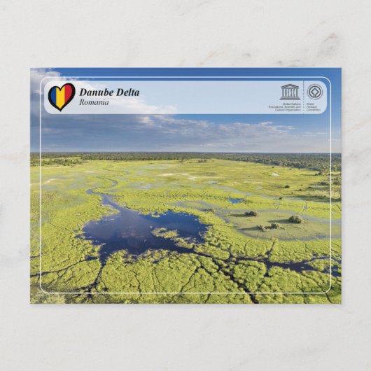 UNESCO WH- Donaudelta Postkarte (Vorderseite)