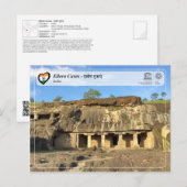 UNESCO WH- Ellora Höhlen Postkarte (Vorne/Hinten)