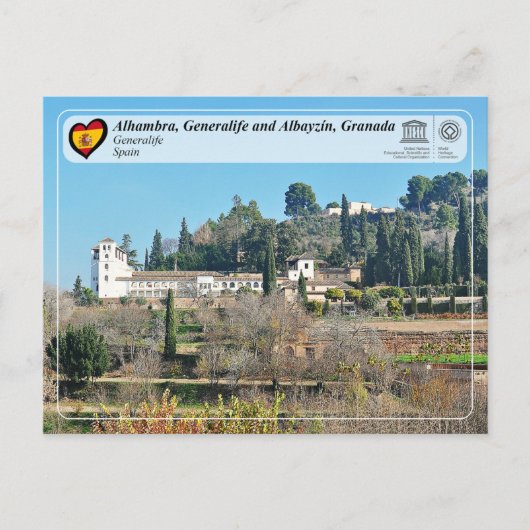 UNESCO WH- General, Granada Postkarte (Vorderseite)