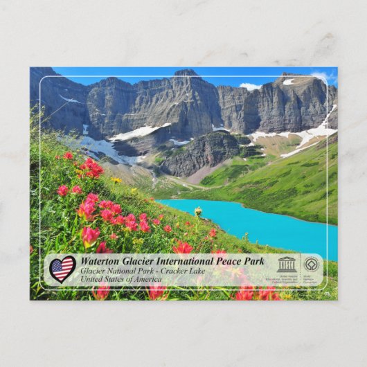 UNESCO WH- Glacier National Park Postkarte (Vorderseite)