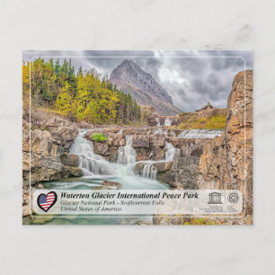 UNESCO WH- Glacier NP - Swiftcurrent Falls Post Postkarte