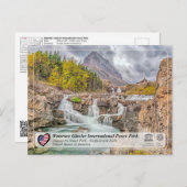 UNESCO WH- Glacier NP - Swiftcurrent Falls Post Postkarte (Vorne/Hinten)