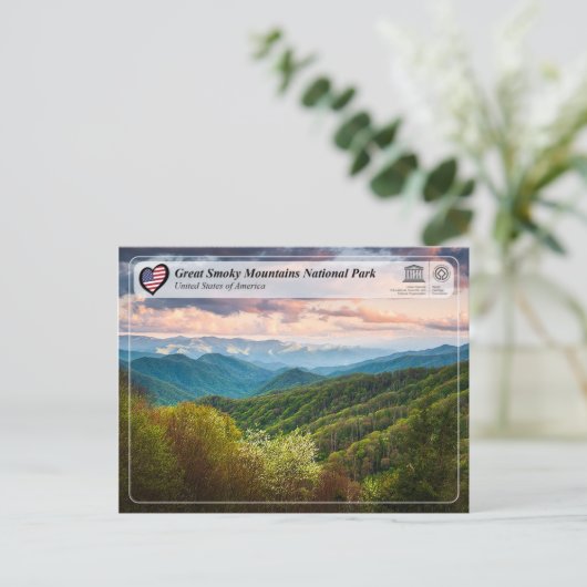 UNESCO WH- Great Smoky Mountains National Park Postkarte (Stehend Vorderseite)