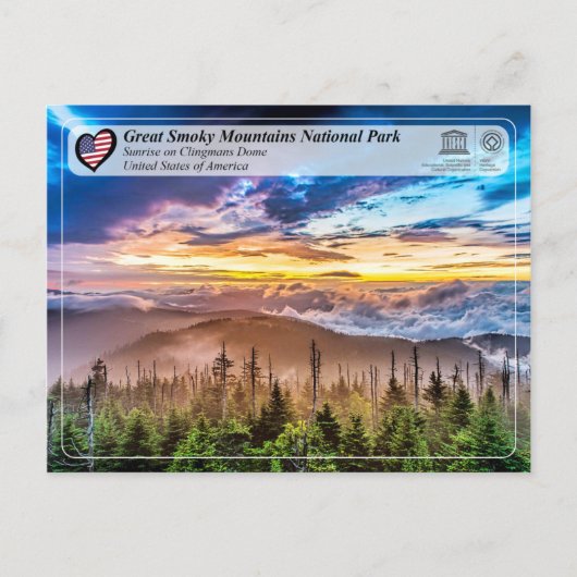 UNESCO WH- Great Smoky Mountains National Park Postkarte (Vorderseite)