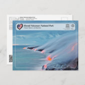 UNESCO WH- Hawaii Volcanoes Nationalpark Postc Postkarte (Vorne/Hinten)