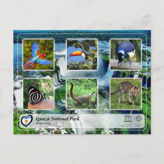 UNESCO WH- Iguazu Nationalpark Postkarte (Vorderseite)