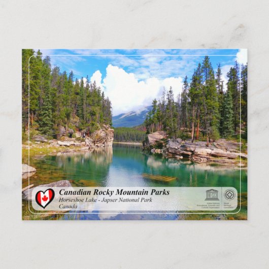 UNESCO WH- Jasper-Nationalpark Postkarte (Vorderseite)