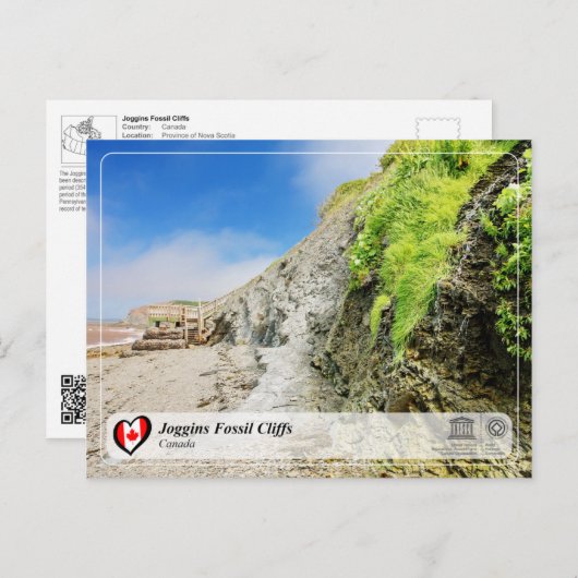 UNESCO WH- Joggins Fossil Cliffs Postkarte (Vorne/Hinten)