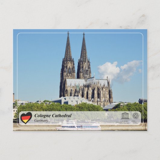 UNESCO WH- Kölner Dom Postkarte (Vorderseite)