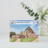 UNESCO WH- Konark Sun Temple Postkarte (Stehend Vorderseite)