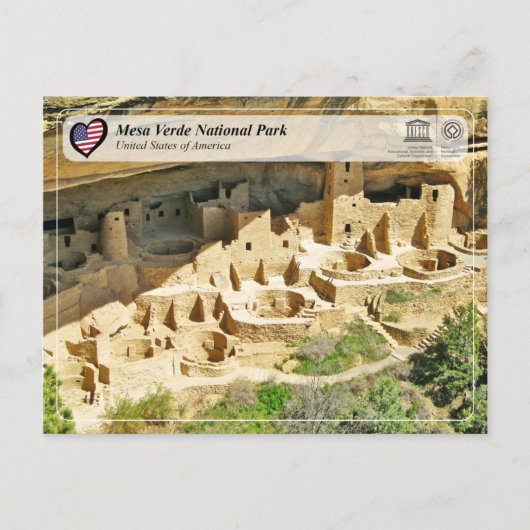 UNESCO WH- Mesa Verde Nationalpark Postkarte (Vorderseite)