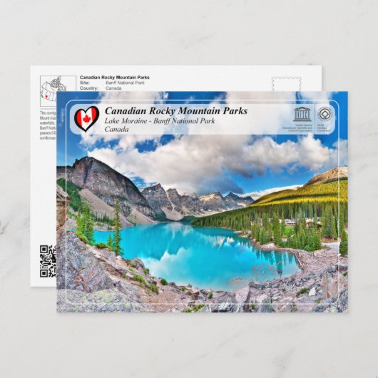 UNESCO WH- Nationalpark Banff Postkarte (Vorne/Hinten)