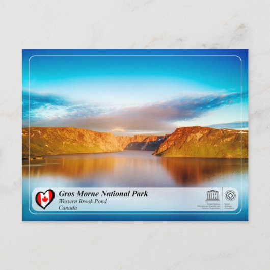 UNESCO WH- Nationalpark Gros Morne Postkarte (Vorderseite)