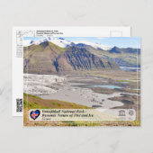 UNESCO WH- Nationalpark Vatnajökull Postkarte (Vorne/Hinten)